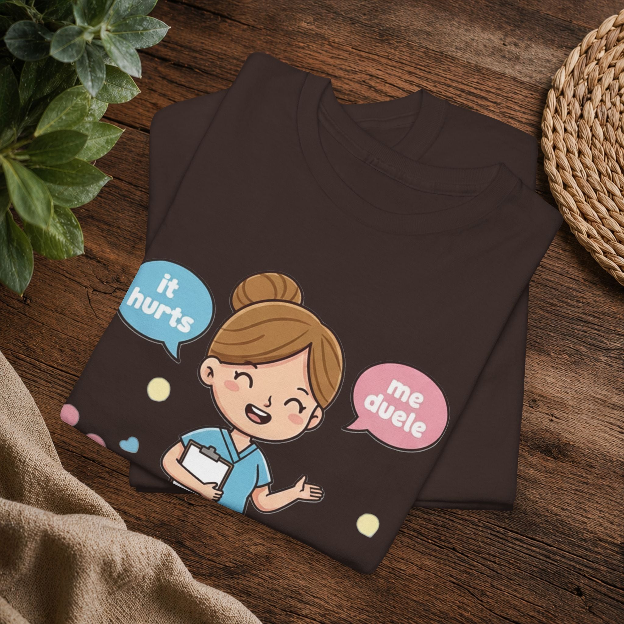 Bilingual Nurse T‑Shirt — "I’ll Tell You It Hurts in Two Languages" Cute Medical Gift