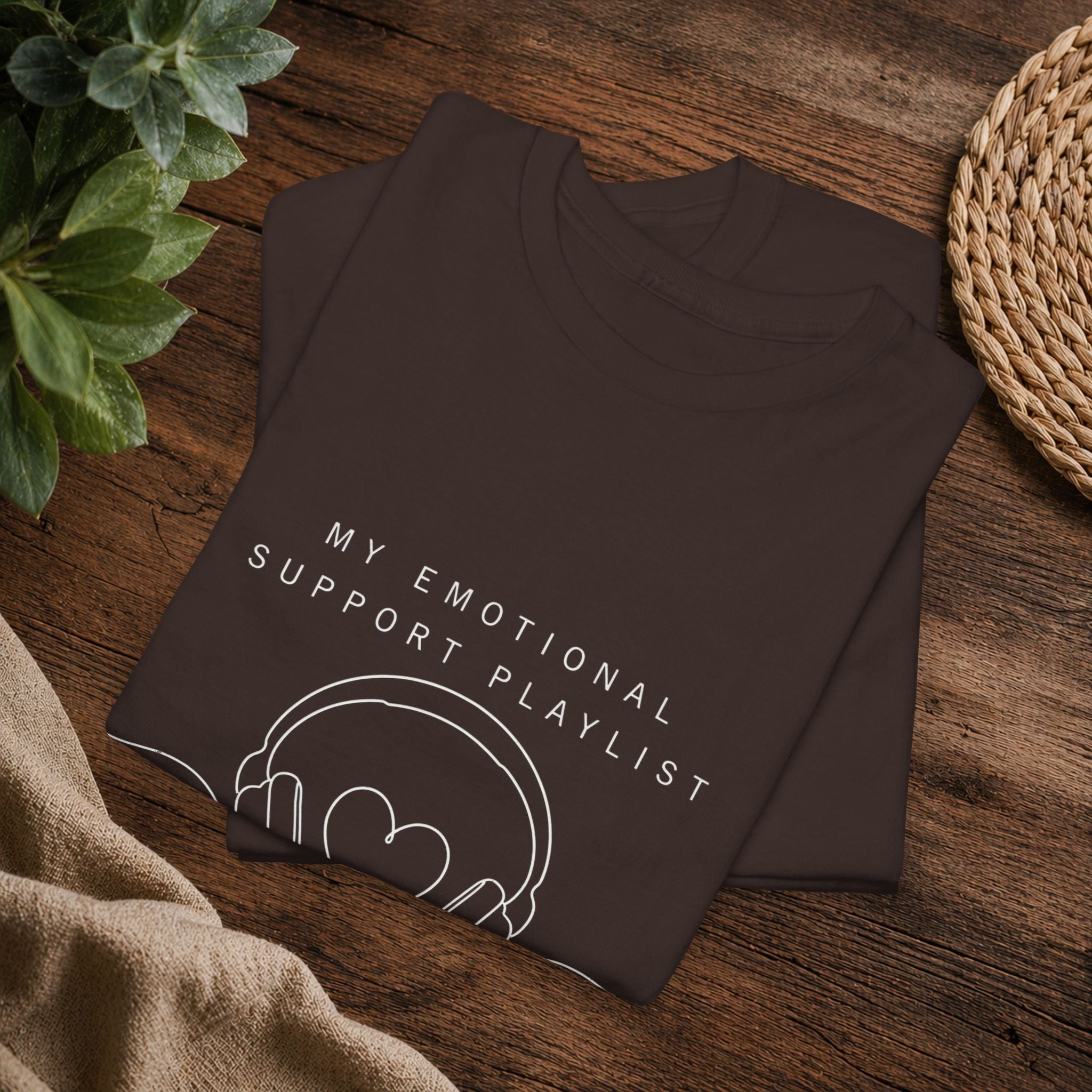 Emotional Support Playlist Tee — "My Emotional Support Playlist of an Introvert" Graphic T-Shirt