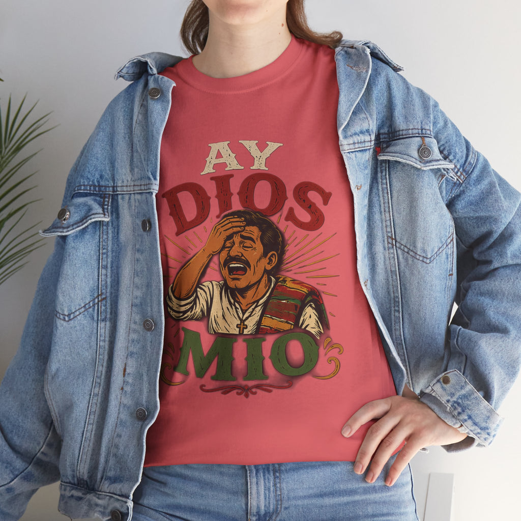 Ay Dios Mio Graphic Tee — Funny Retro Latino Meme T‑Shirt