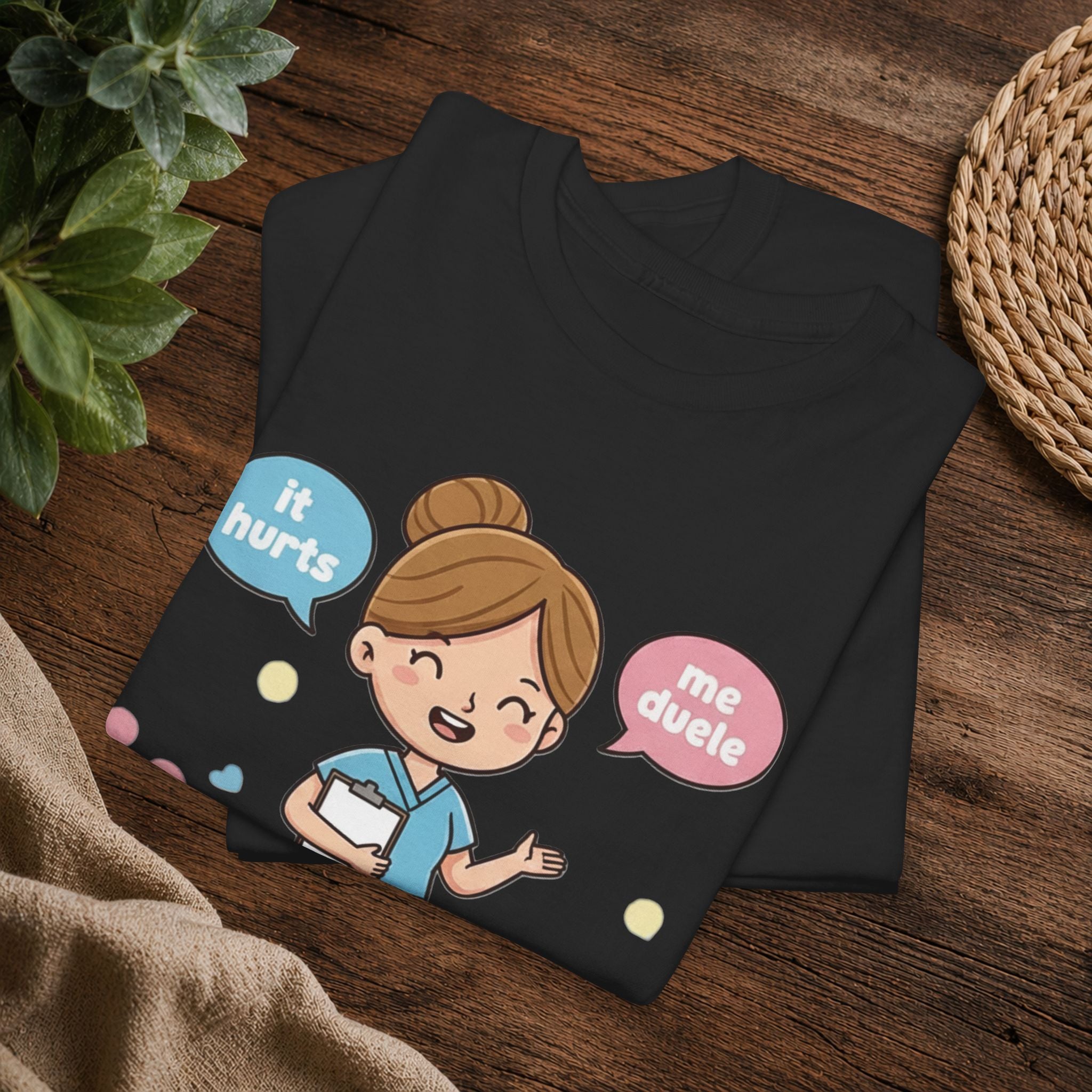 Bilingual Nurse T‑Shirt — "I’ll Tell You It Hurts in Two Languages" Cute Medical Gift