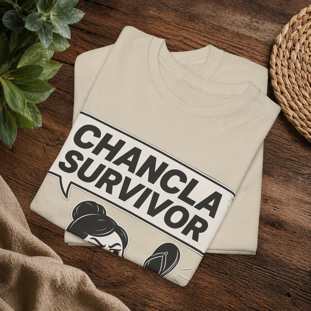 Chancla Survivor T-Shirt — Funny Latino Mom Humor Tee