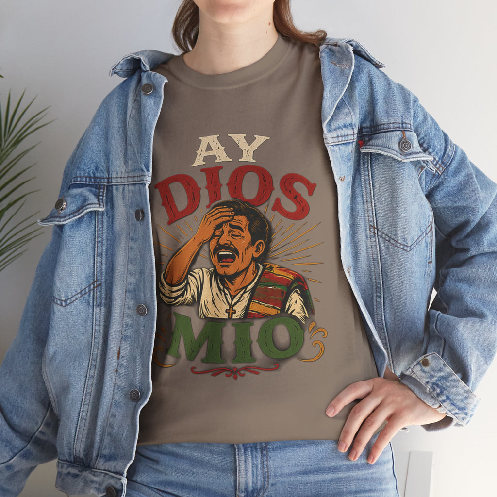 Ay Dios Mio Graphic Tee — Funny Retro Latino Meme T‑Shirt