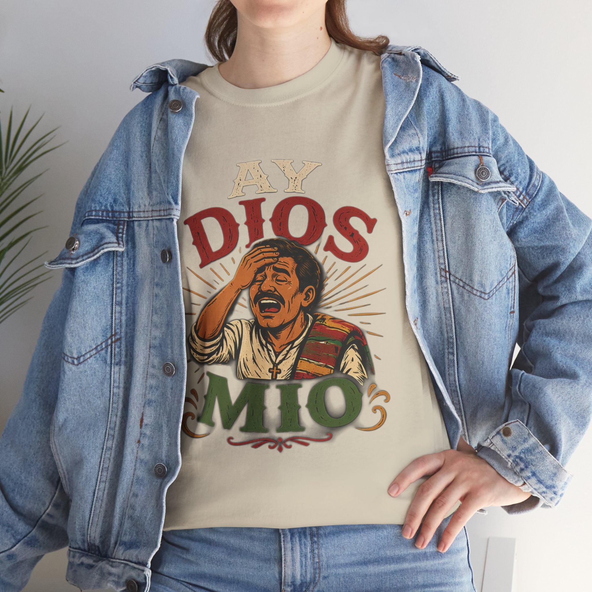 Ay Dios Mio Graphic Tee — Funny Retro Latino Meme T‑Shirt