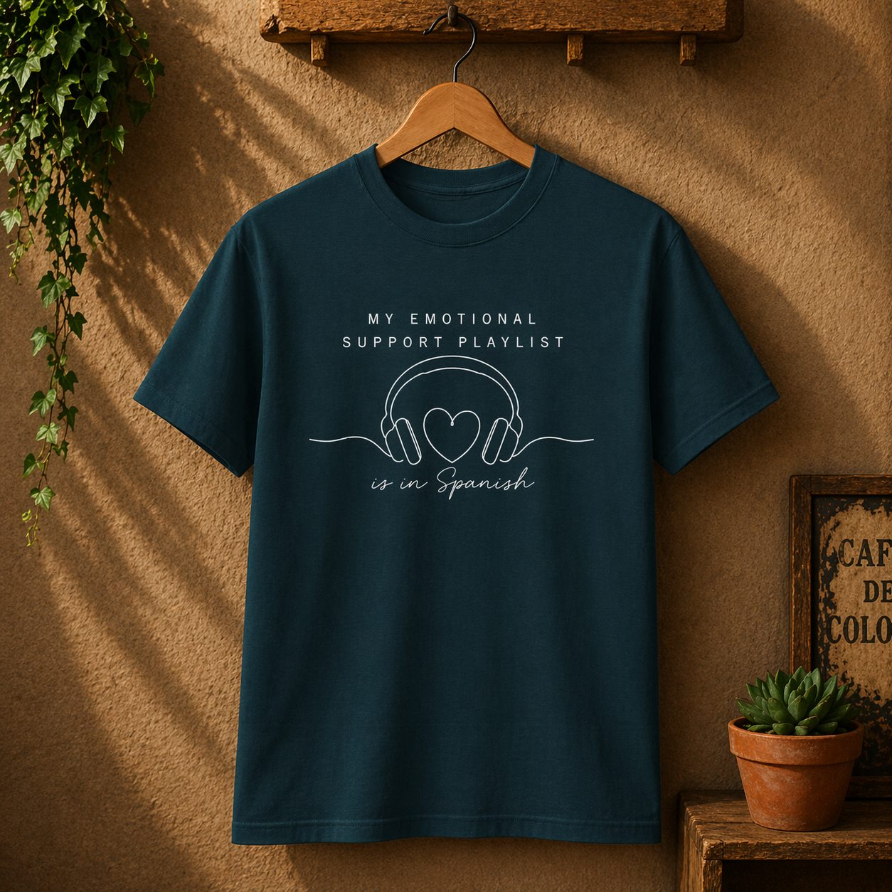 Emotional Support Playlist Tee — "My Emotional Support Playlist of an Introvert" Graphic T-Shirt