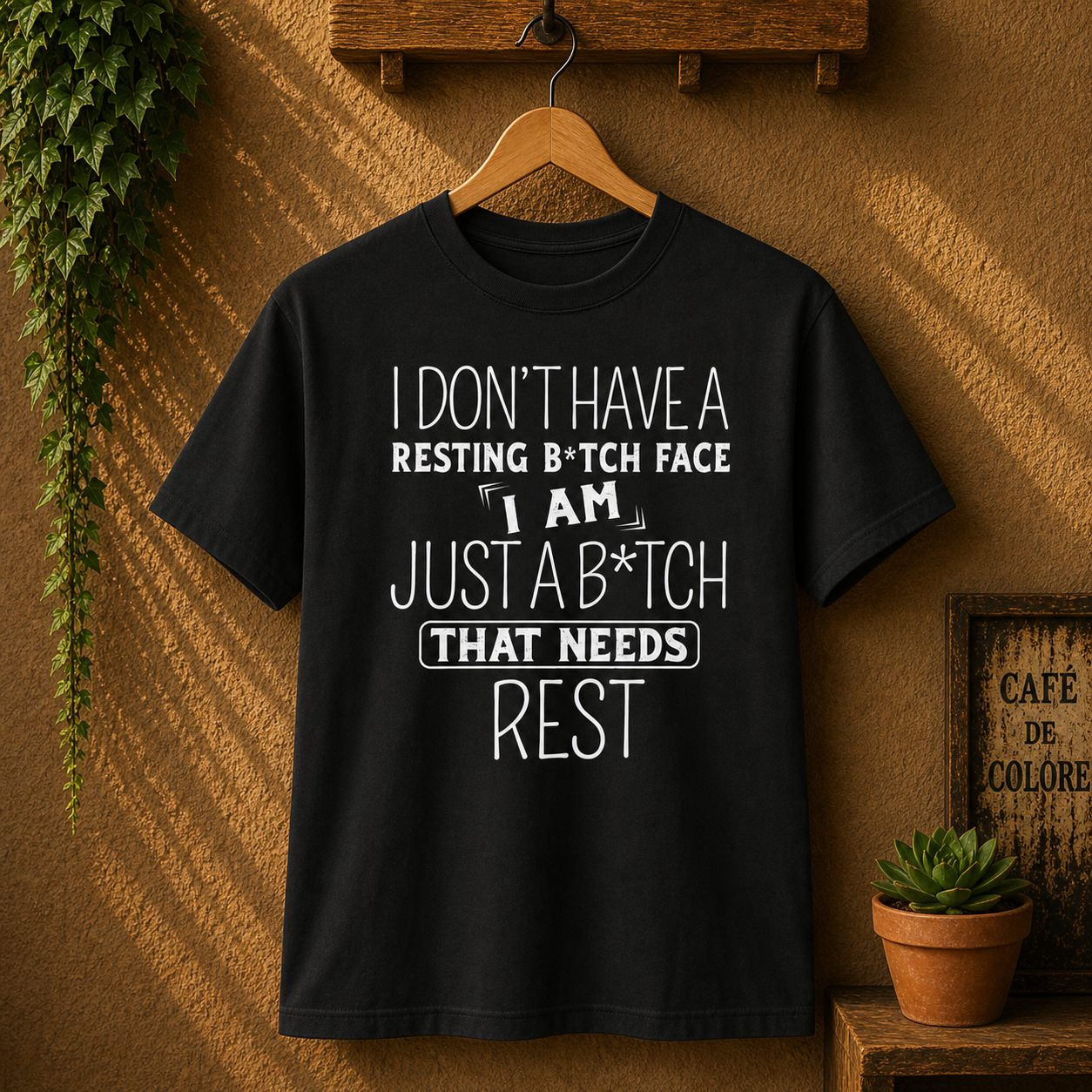 Resting B*tch Face T-Shirt — “I Don’t Have a Resting B*tch Face, I Am Just a B*tch That Needs Rest” Funny Graphic Tee