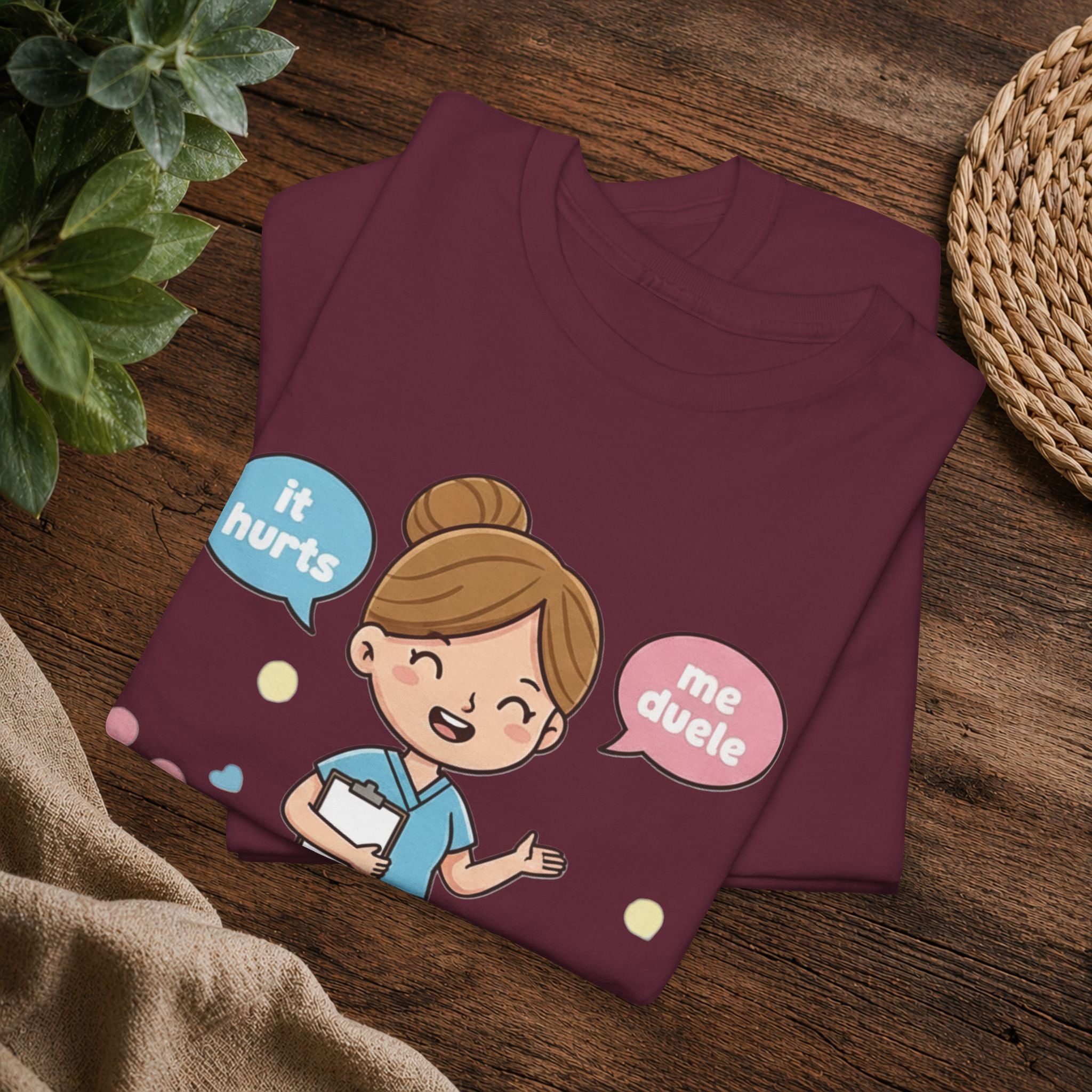Bilingual Nurse T‑Shirt — "I’ll Tell You It Hurts in Two Languages" Cute Medical Gift