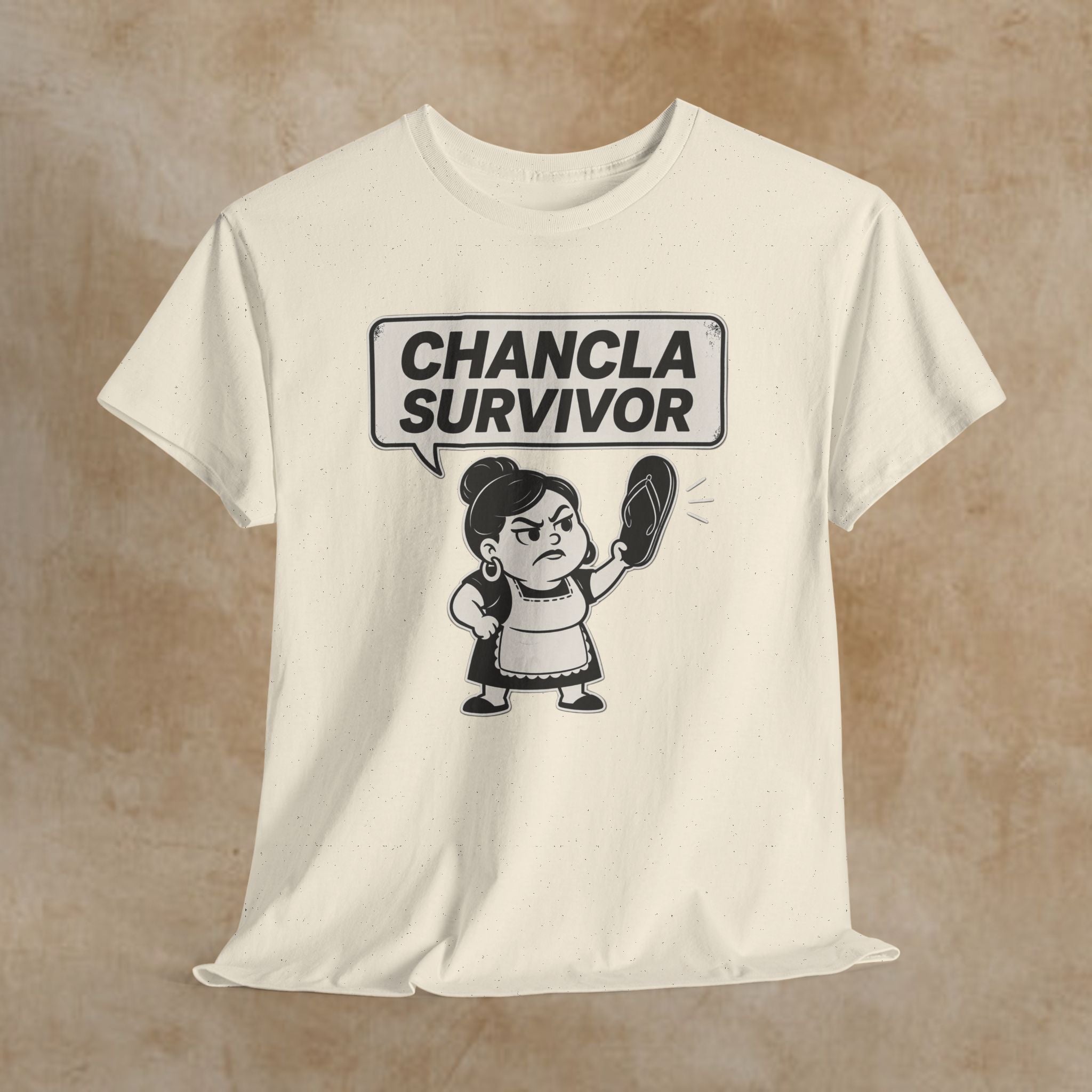Chancla Survivor T-Shirt — Funny Latino Mom Humor Tee