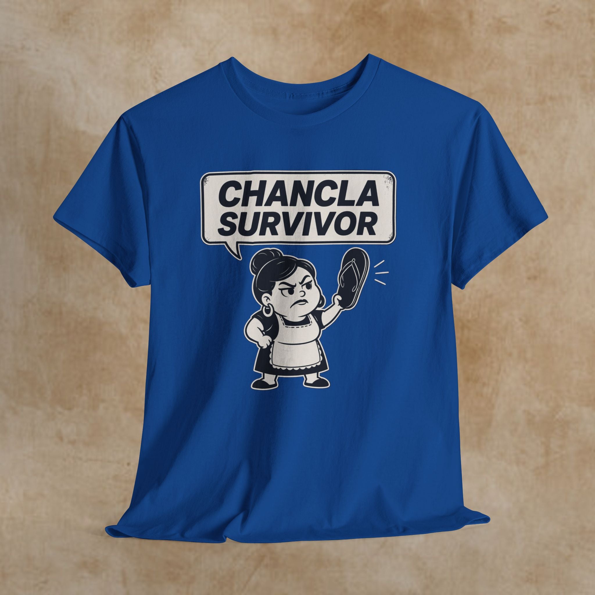 Chancla Survivor T-Shirt — Funny Latino Mom Humor Tee