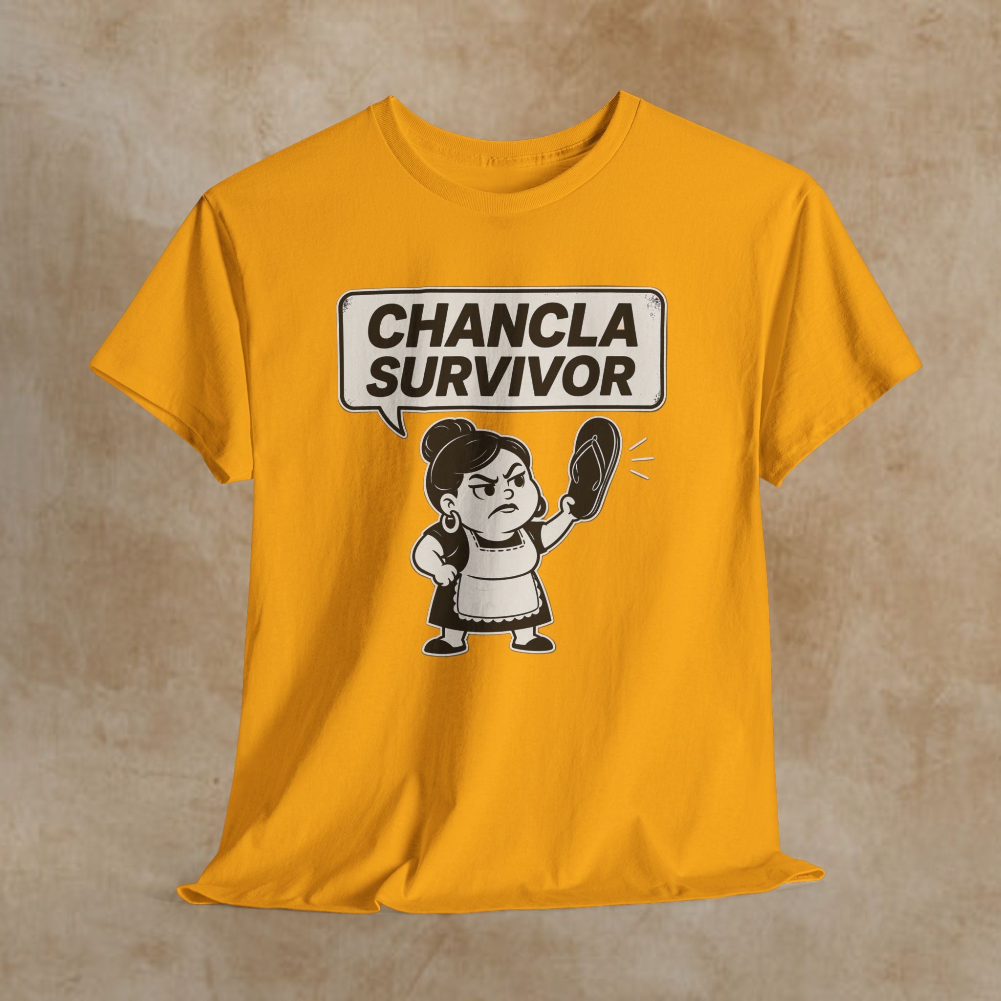 Chancla Survivor T-Shirt — Funny Latino Mom Humor Tee