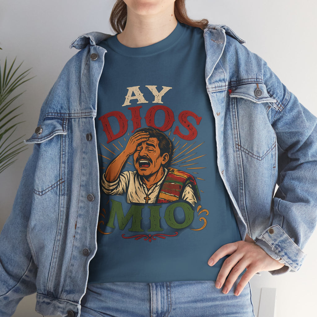 Ay Dios Mio Graphic Tee — Funny Retro Latino Meme T‑Shirt