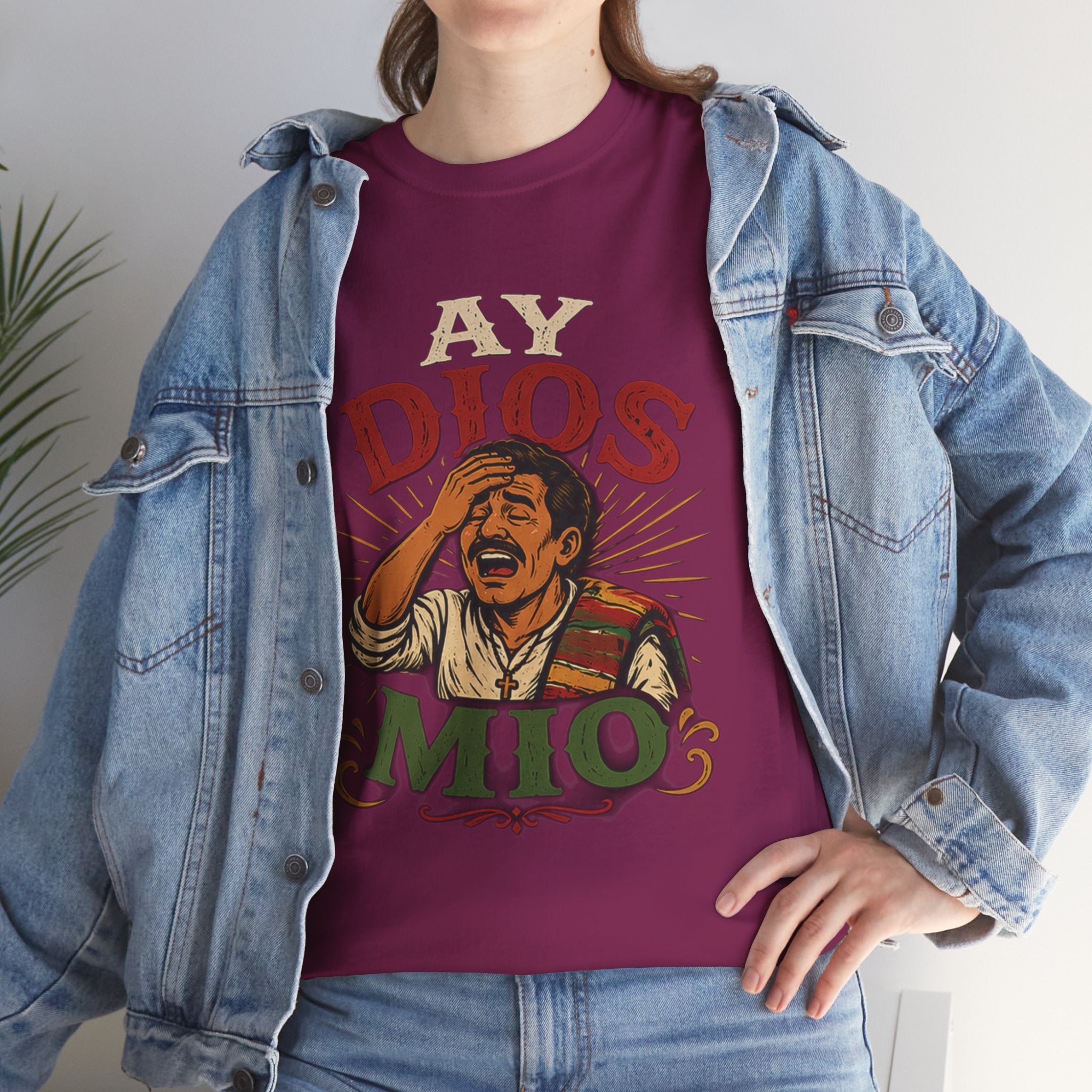 Ay Dios Mio Graphic Tee — Funny Retro Latino Meme T‑Shirt