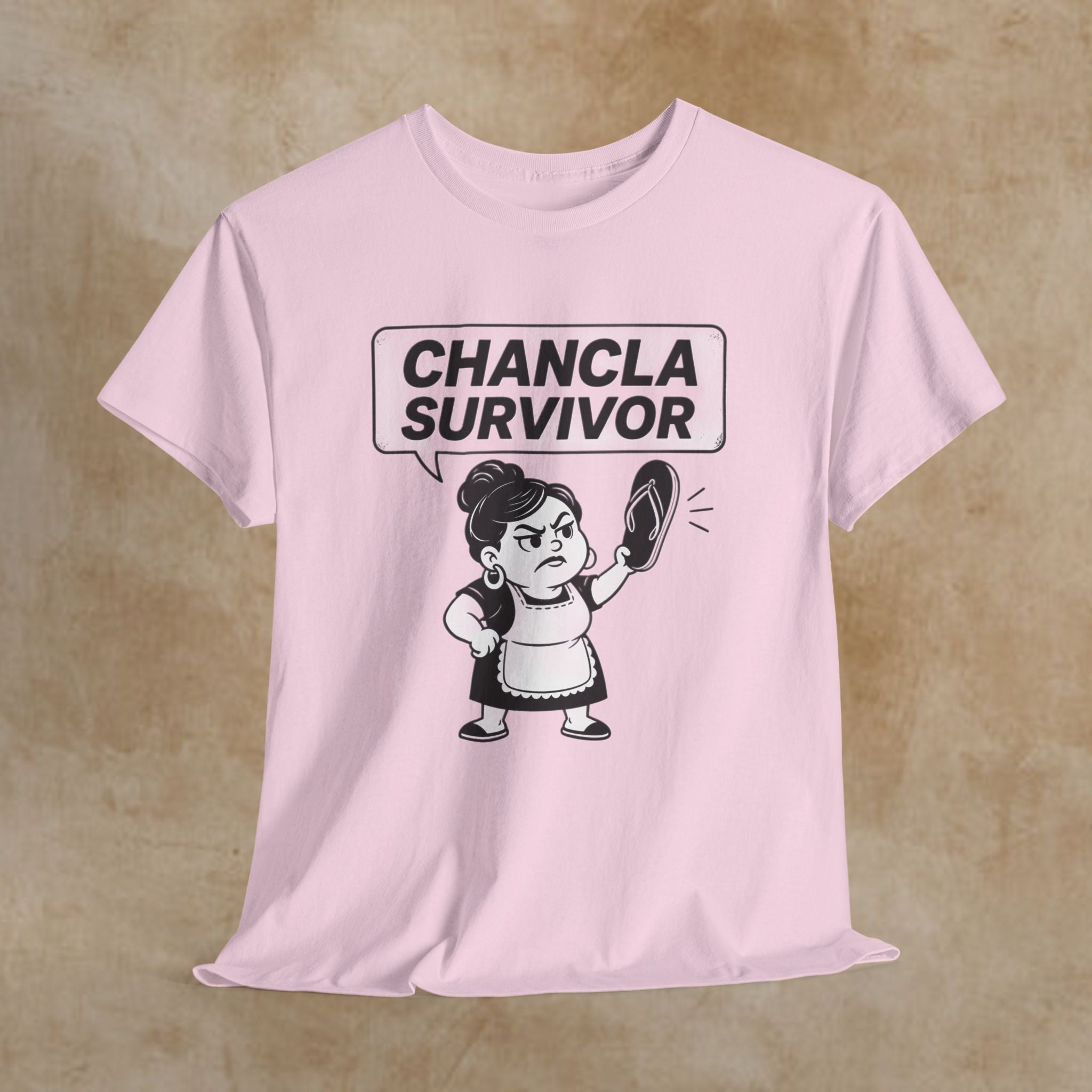 Chancla Survivor T‑Shirt — Funny Latinx Mom Humor Tee