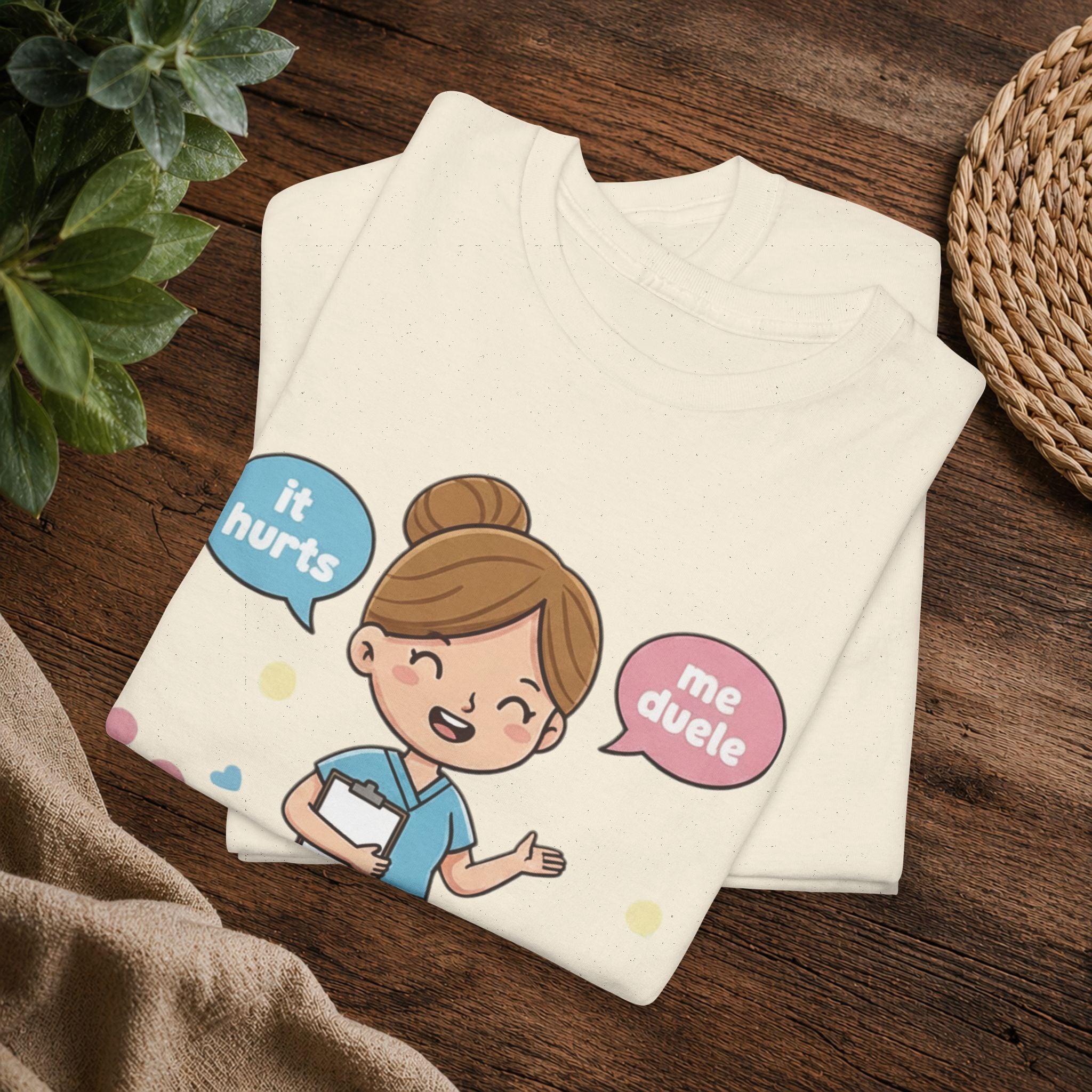 Bilingual Nurse T‑Shirt — "I’ll Tell You It Hurts in Two Languages" Cute Medical Gift
