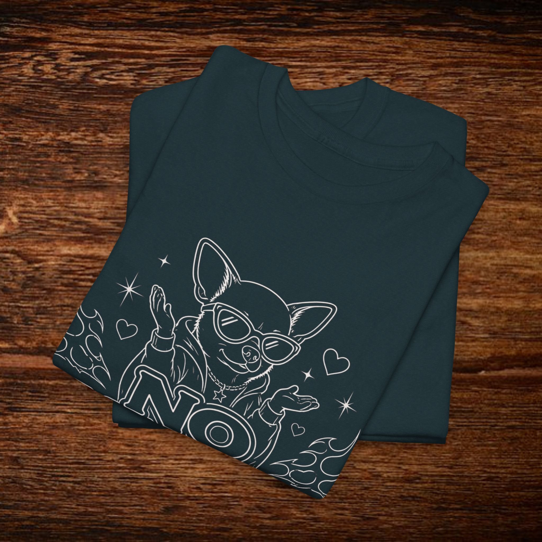 No Manches T-Shirt — Cute Chihuahua Graphic Tee with "No Manches ¿En Serio?"